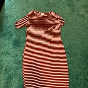 Striped Red and White Women's Dress